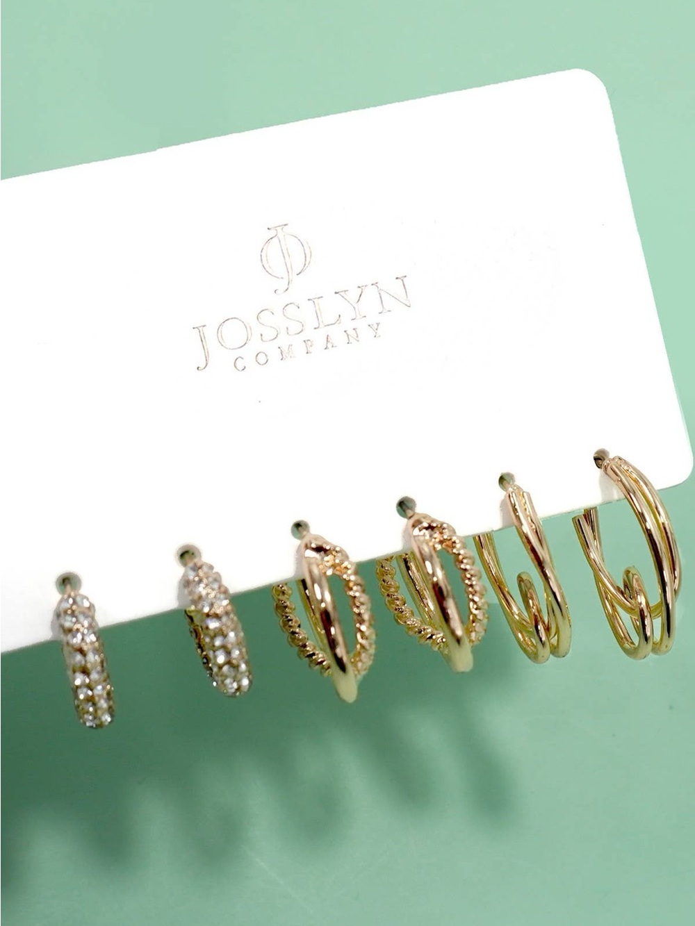 Gold Hoop Earring Set - 3 Pairs